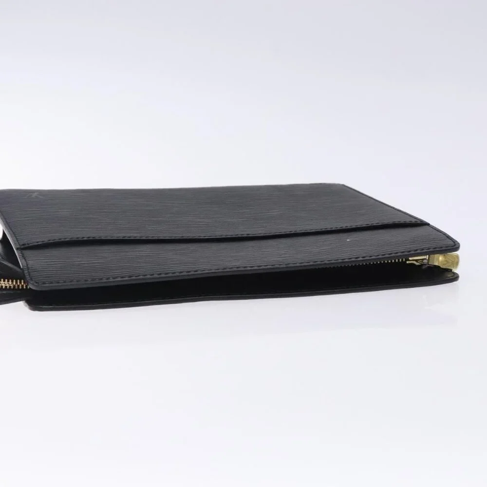 LOUIS VUITTON Epi Pochette Homme Clutch Bag Black Noir LV Auth